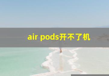 air pods开不了机